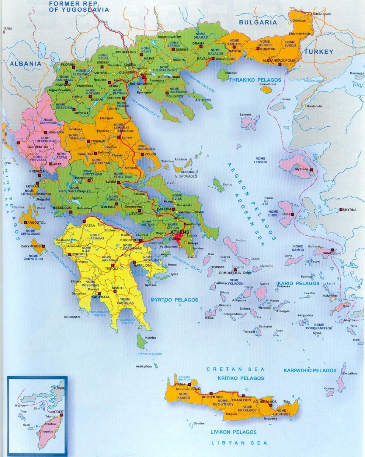 kart over de greske øyene Greske Oyer Kart Kart Over Hellas Og Greske Oyene Sor Europa Europa kart over de greske øyene